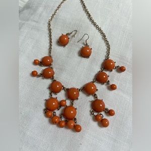 Statement necklace and earrings set